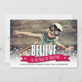 Geloof in de kerstavond. Flat-fotokaart Feestdagenkaart (Voorkant)