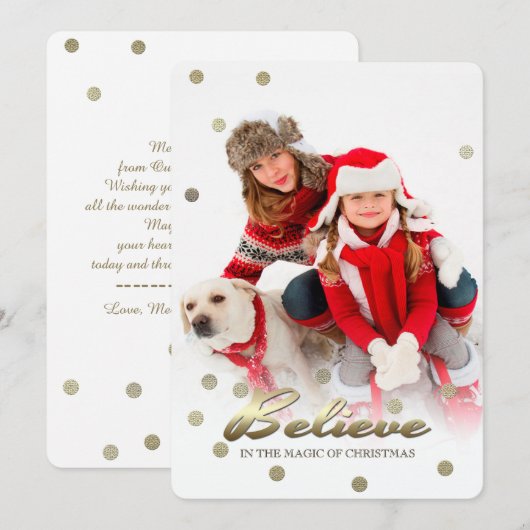 Geloof in de kerstavond. Fotokaarten Feestdagenkaart (Voorkant / Achterkant)