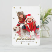 Geloof in de kerstavond. Fotokaarten Feestdagenkaart (Staand voorkant)