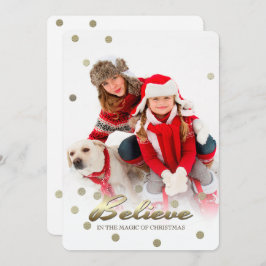 Geloof in de kerstavond. Fotokaarten Feestdagenkaart