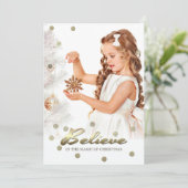 Geloof in de kerstavond. Fotokaarten Feestdagenkaart (Staand voorkant)