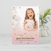 Geloof in de kerstavond. Fotokaarten Feestdagenkaart (Staand voorkant)