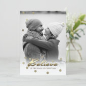 Geloof in de kerstavond. Fotokaarten Feestdagenkaart (Staand voorkant)