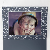 Geloof in de kerstavond. Multifoto Drieluik Kaart (Binnenzijde eerst)