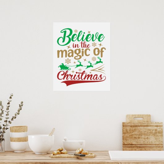 Geloof in de kerstavond poster (Keuken)