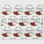 Geloof in de kerstavond van de magiër cadeaupapier (Vlak)