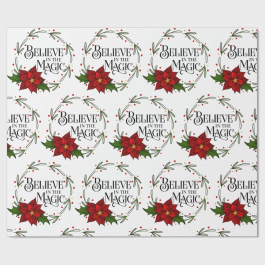 Geloof in de kerstavond van de magiër cadeaupapier (Vlak)