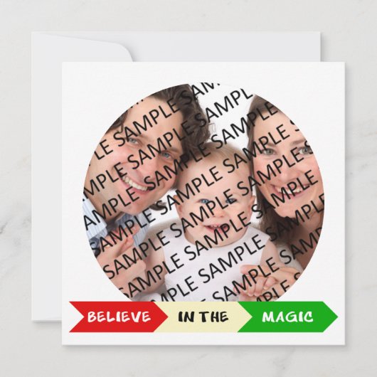 Geloof in de kerstaxkaart feestdagenkaart (Voorkant)