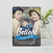 Geloof in de kerstaxkaarten feestdagenkaart (Staand voorkant)