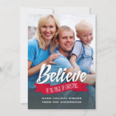 Geloof in de kerstaxkaarten feestdagenkaart (Voorkant)