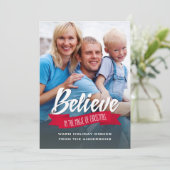 Geloof in de kerstaxkaarten feestdagenkaart (Staand voorkant)