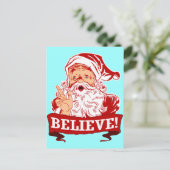 Geloof in de kerstman feestdagenkaart (Staand voorkant)