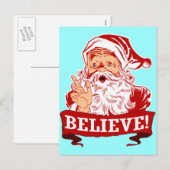 Geloof in de kerstman feestdagenkaart (Voorkant / Achterkant)