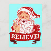 Geloof in de kerstman feestdagenkaart (Voorkant)