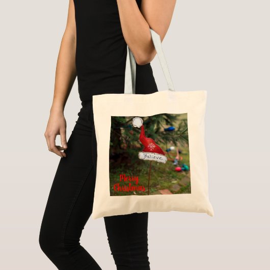 Geloof in de kerstman hoedentassen tote bag (Voorkant (product))
