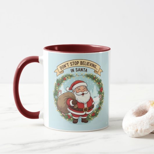 Geloof in de Kerstman – Kerstmug voor Mok (Met donut)