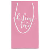 Geloof in de liefde Valentijn kalligrafie | Cadeau Klein Cadeauzakje (Achterkant)