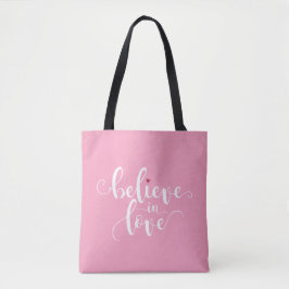 Geloof in de liefde Valentijn kalligrafie | Tote b Tote Bag
