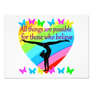 GELOOF IN DE MACHT VAN UW GYMNASTISCHE DREAMS FOTO AFDRUK