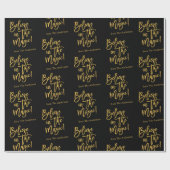 Geloof in de Magic Black en de Gold Kerstmis Cadeaupapier (Vlak)