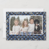 Geloof in de Magic Blue-foto Feestdagenkaart (Voorkant)