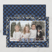 Geloof in de Magic Blue-foto Feestdagenkaart (Voorkant / Achterkant)