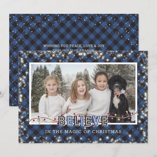 Geloof in de Magic Blue-foto Feestdagenkaart (Voorkant / Achterkant)