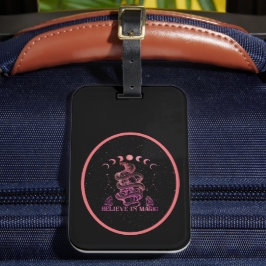 Geloof in de Magic Celestial Wiccan Art Bagagelabel