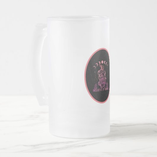 Geloof in de Magic Celestial Wiccan Art Matglas Bierpul (Voorkant links)