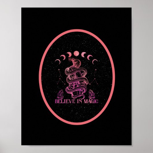 Geloof in de Magic Celestial Wiccan Art Poster (Voorkant)