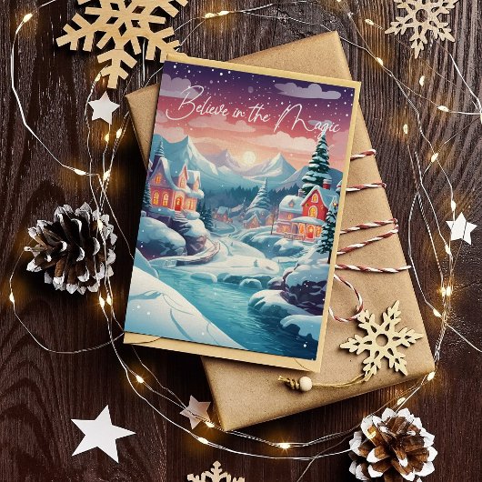 Geloof in de Magic Christmas Holiday Kaart