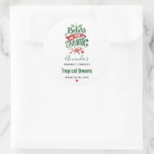 Geloof in de Magic Christmas Typography Candle Ronde Sticker (Tas)