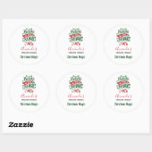 Geloof in de Magic Christmas Typography Candle Ronde Sticker (Vel)
