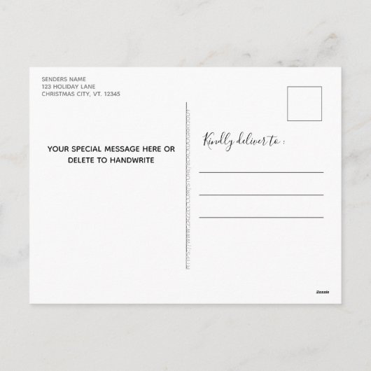 Geloof in de Magic Custom Photo Schattige Christma Feestdagenkaart (Achterkant)