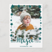 Geloof in de Magic Custom Photo Schattige Christma Feestdagenkaart (Voorkant)