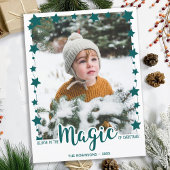Geloof in de Magic Custom Photo Schattige Christma Feestdagenkaart