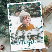 Geloof in de Magic Custom Photo Schattige Christma Feestdagenkaart