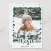 Geloof in de Magic Custom Photo Schattige Christma Feestdagenkaart (Voorkant)
