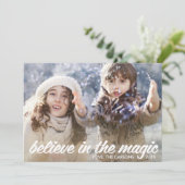 Geloof in de Magic Holiday Card Feestdagenkaart (Staand voorkant)