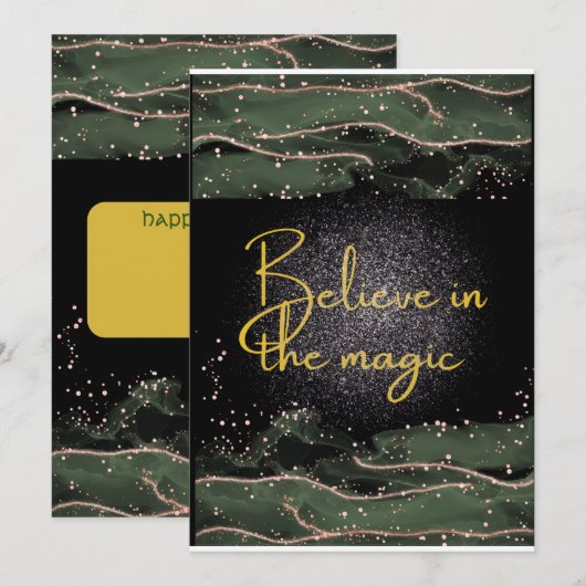 Geloof in de Magic Holiday Kaart (Voorkant / Achterkant)