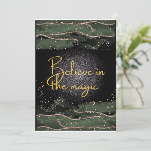 Geloof in de Magic Holiday Kaart (Staand voorkant)