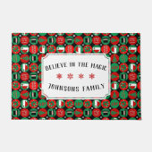 Geloof in de Magic - kerstpatronen Deurmat (Voorkant)