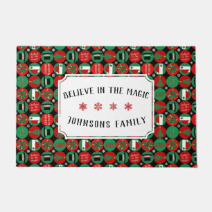 Geloof in de Magic - kerstpatronen Deurmat