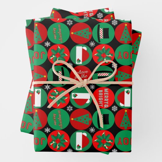 Geloof in de Magic - kerstpatronen Inpakpapier Vel (In situ)