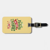 Geloof in de Magic Kersttypografie Bagagelabel (Voorkant horizontaal)