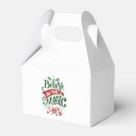 Geloof in de Magic Kersttypografie Bedankdoosjes