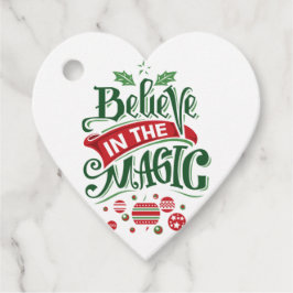 Geloof in de Magic Kersttypografie Bedankjes Labels