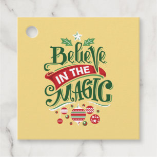 Geloof in de Magic Kersttypografie Bedankjes Labels