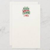 Geloof in de Magic Kersttypografie Briefpapier (Voorkant / Achterkant)