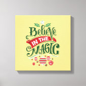 Geloof in de Magic Kersttypografie Canvas Afdruk (Voorkant)